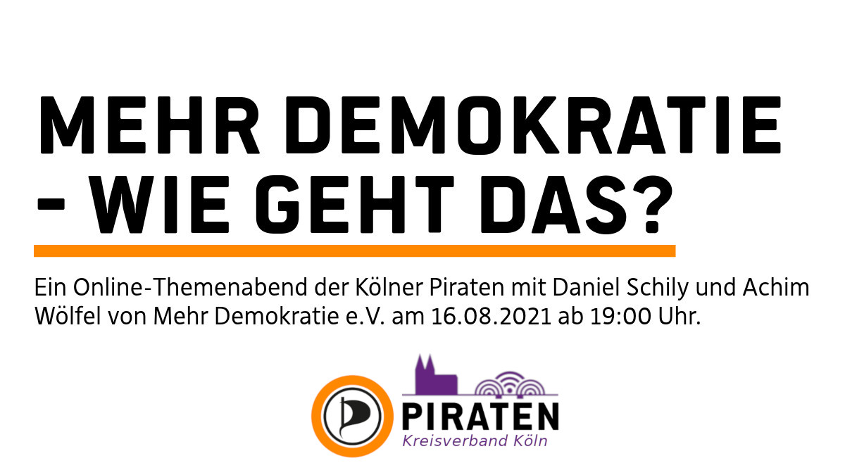 Themenabend Mehr Demokratie - Wie geht das?